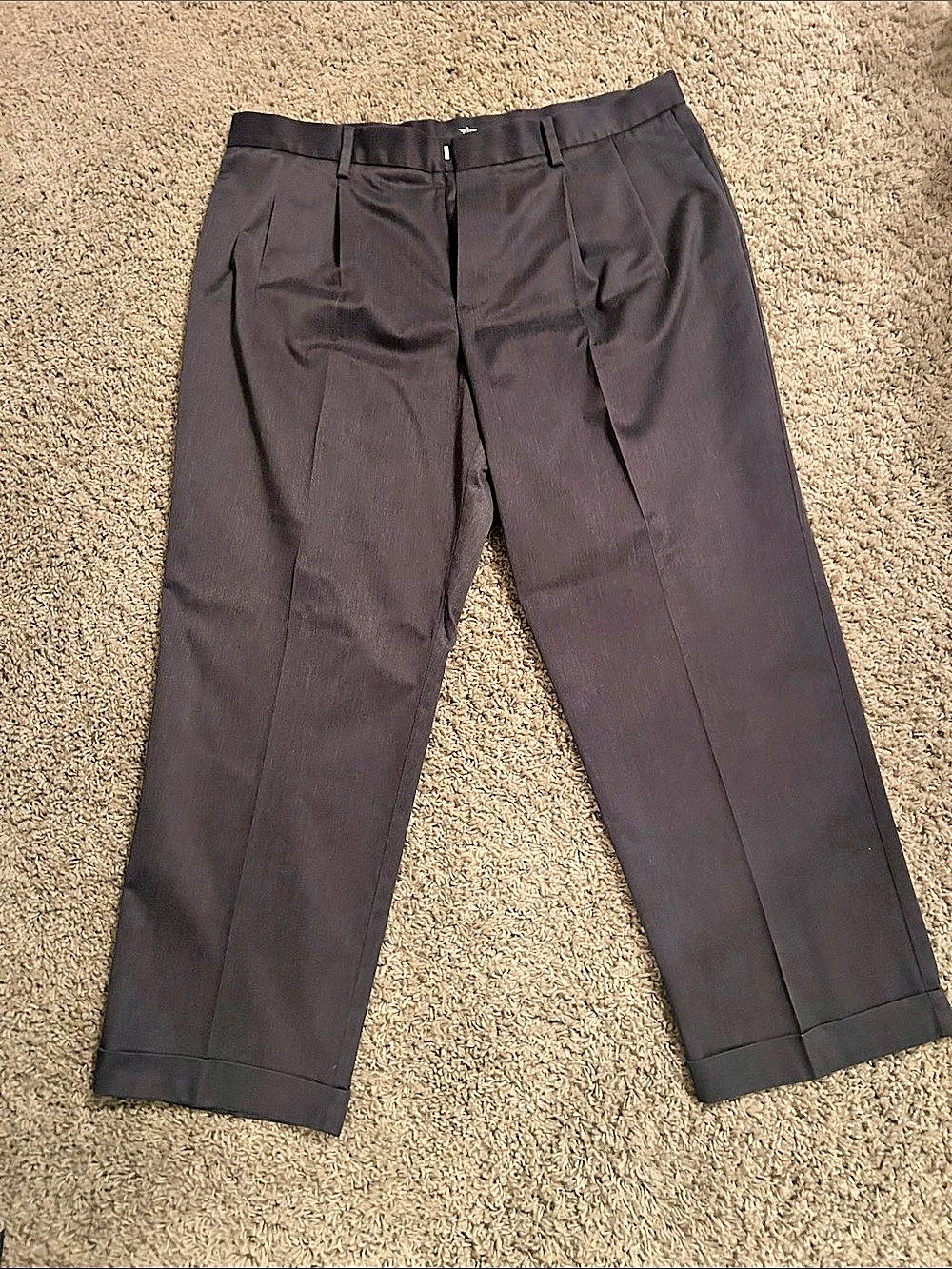 Dockers Relaxed Fit Pleated Pants Men's Black Waist 38 x 29